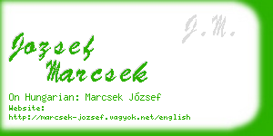 jozsef marcsek business card
