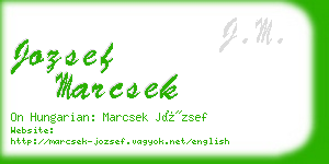 jozsef marcsek business card